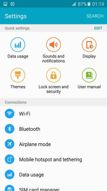Samsung Galaxy J7 2016 battery antutu pcmark screen shot ui android 6.0 marshmallow8