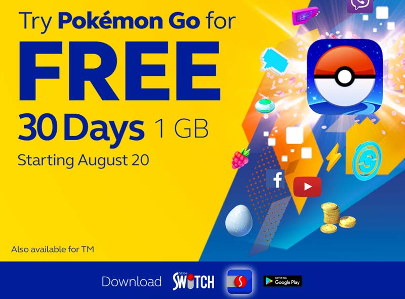 Pokemon Go Globe Free Data Philippines