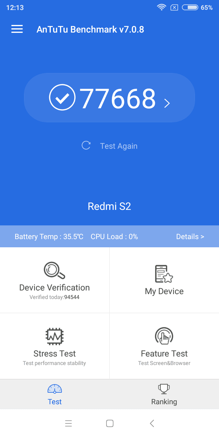 redmi s2 antutu score