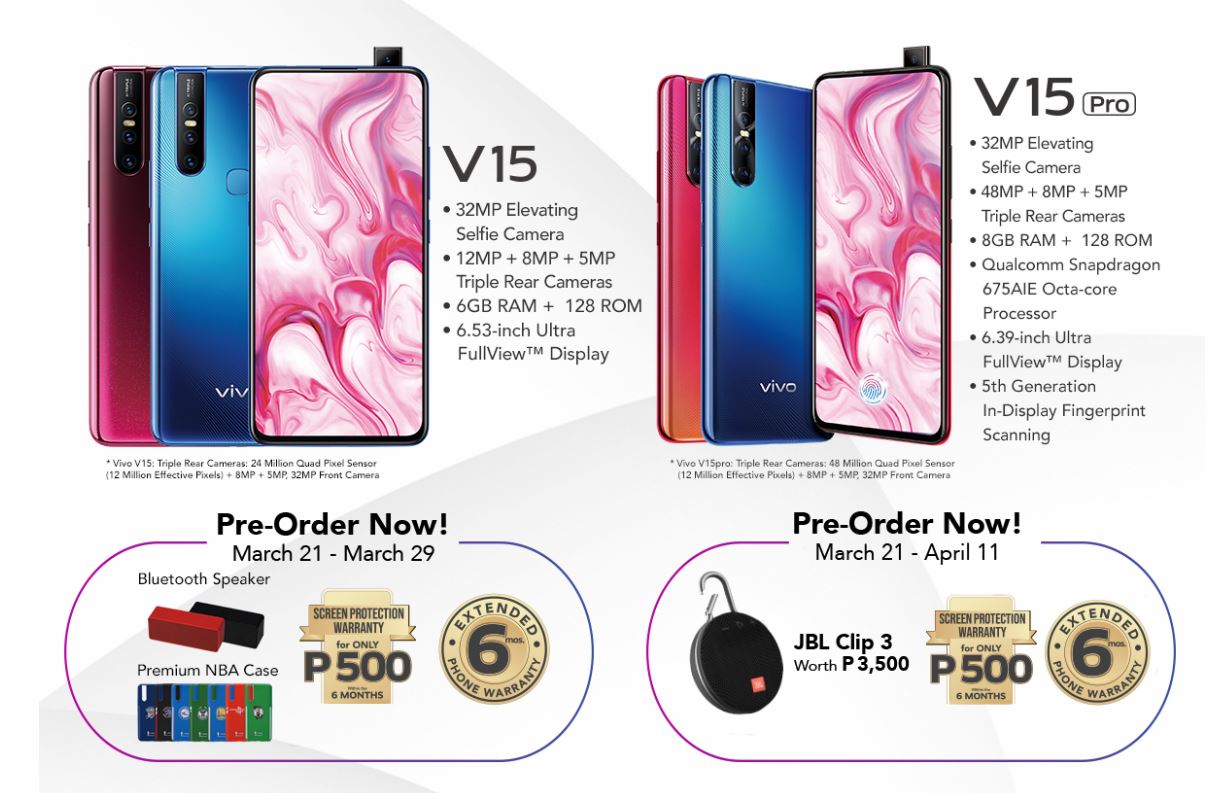 Vivo V15 V15 Pro With Pop Up Selfie Officially Priced At P17 999 And P23 999