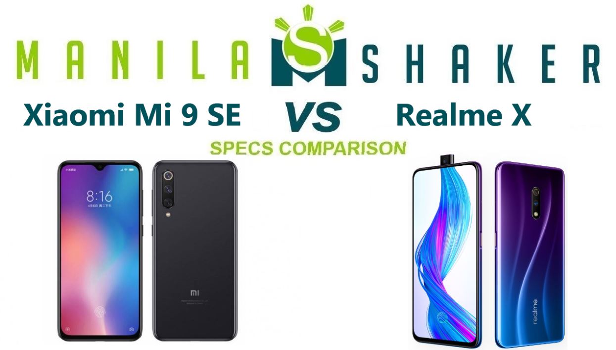 Xiaomi Mi 9 SE vs realme x Specs Comparison
