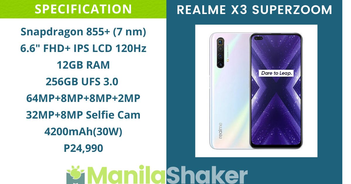 real me x3 superzoom specs