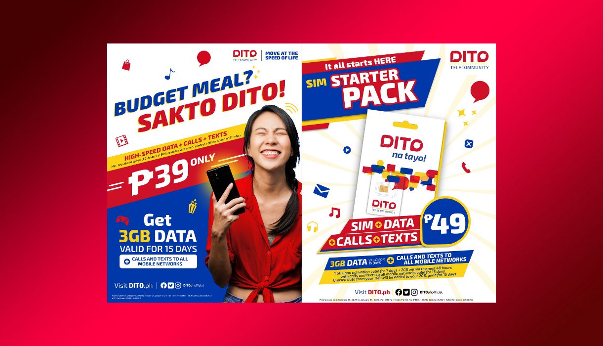 DITO outs DITO 39, Starter Pack with 3GB Data for PHP 49