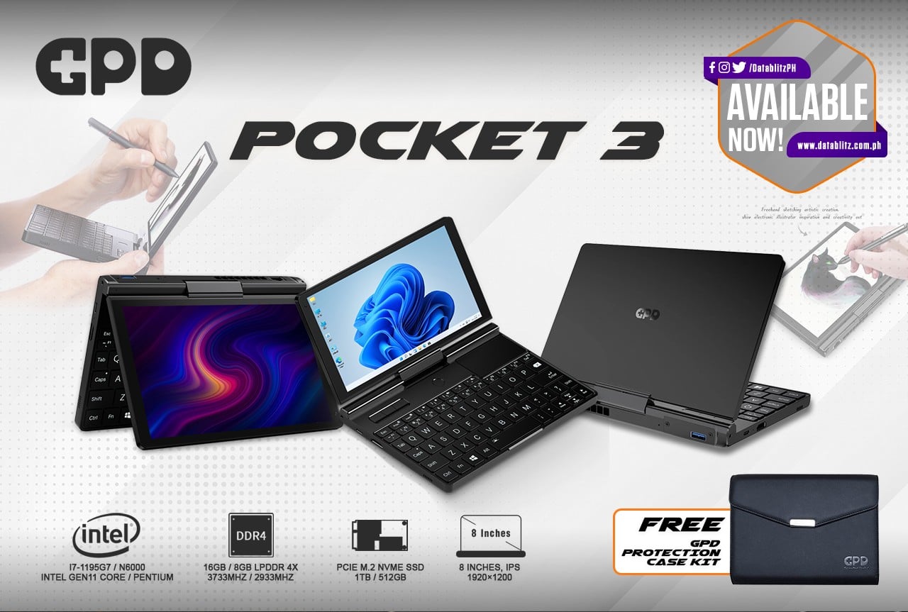 GPD Pocket 3 handheld gaming laptop now available in the Philippines