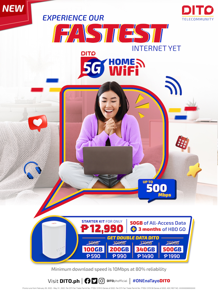 DITO intros 5G Home WiFi Starter Kit, rolls out in selected NCR areas