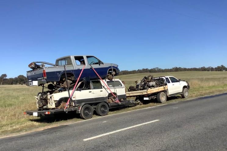 Police sound warning over towing unsafe loads