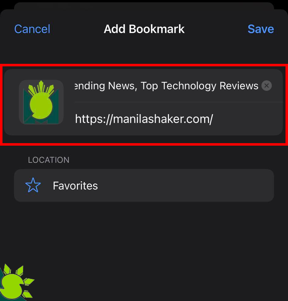 How to Bookmark a site on iPhone Safari