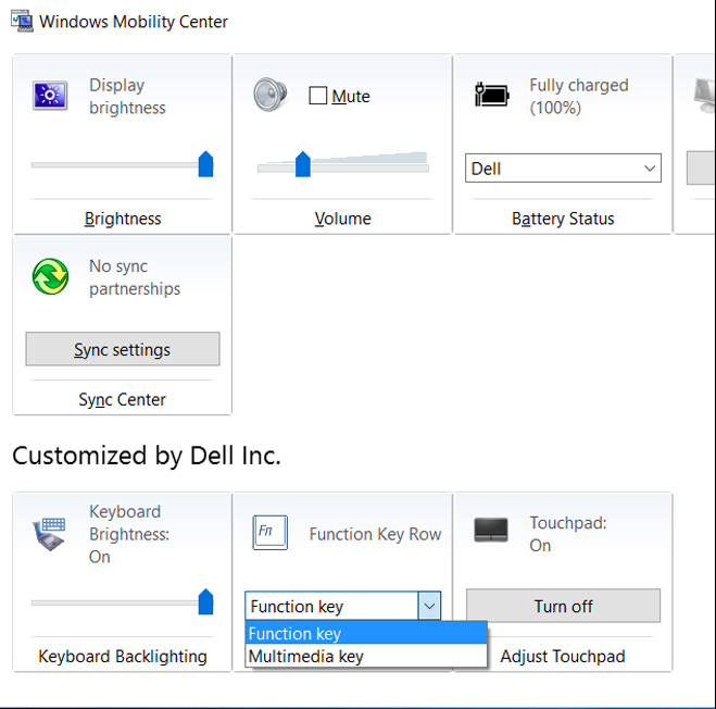 function key row