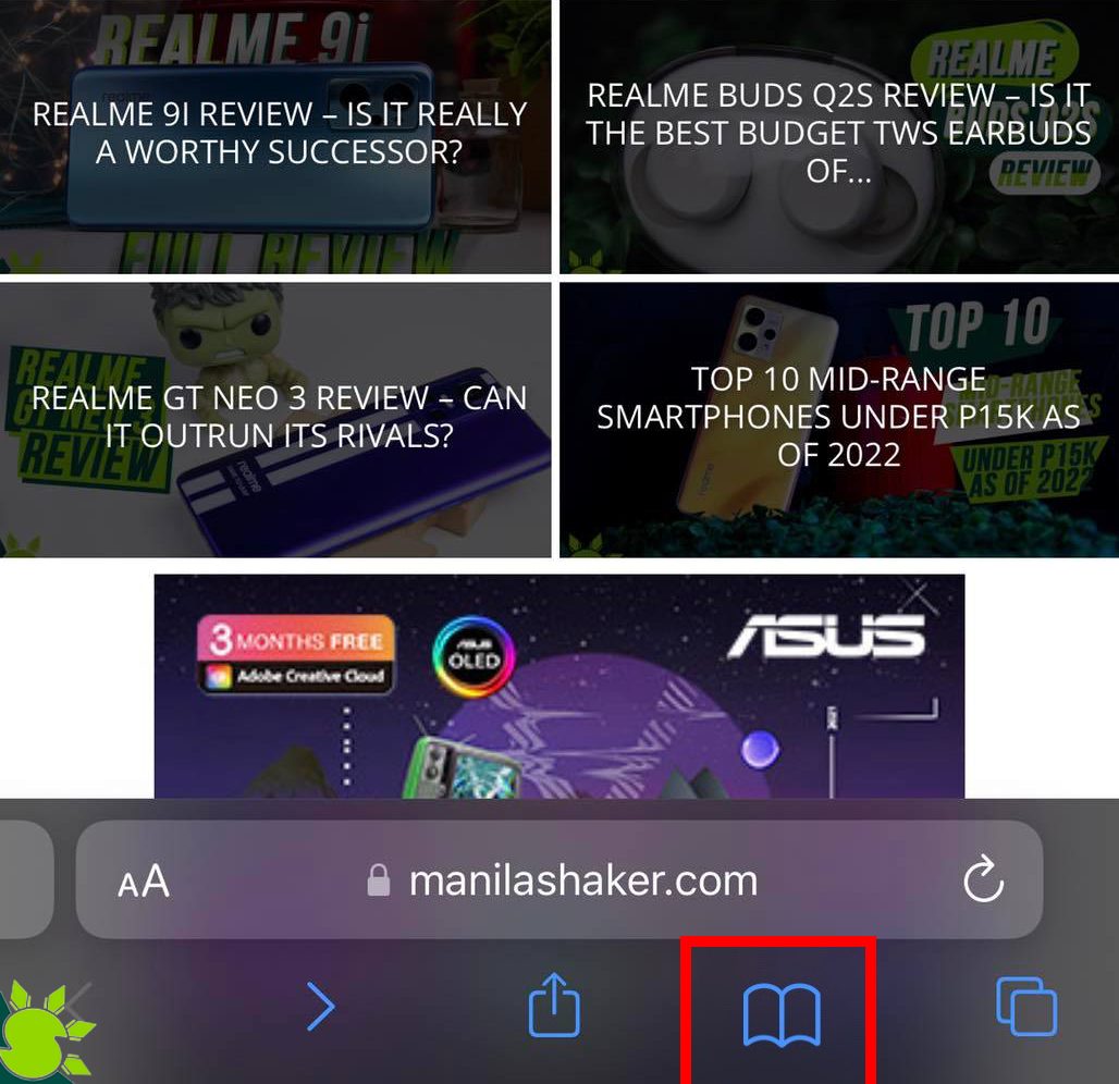 How to Bookmark a site on iPhone Safari