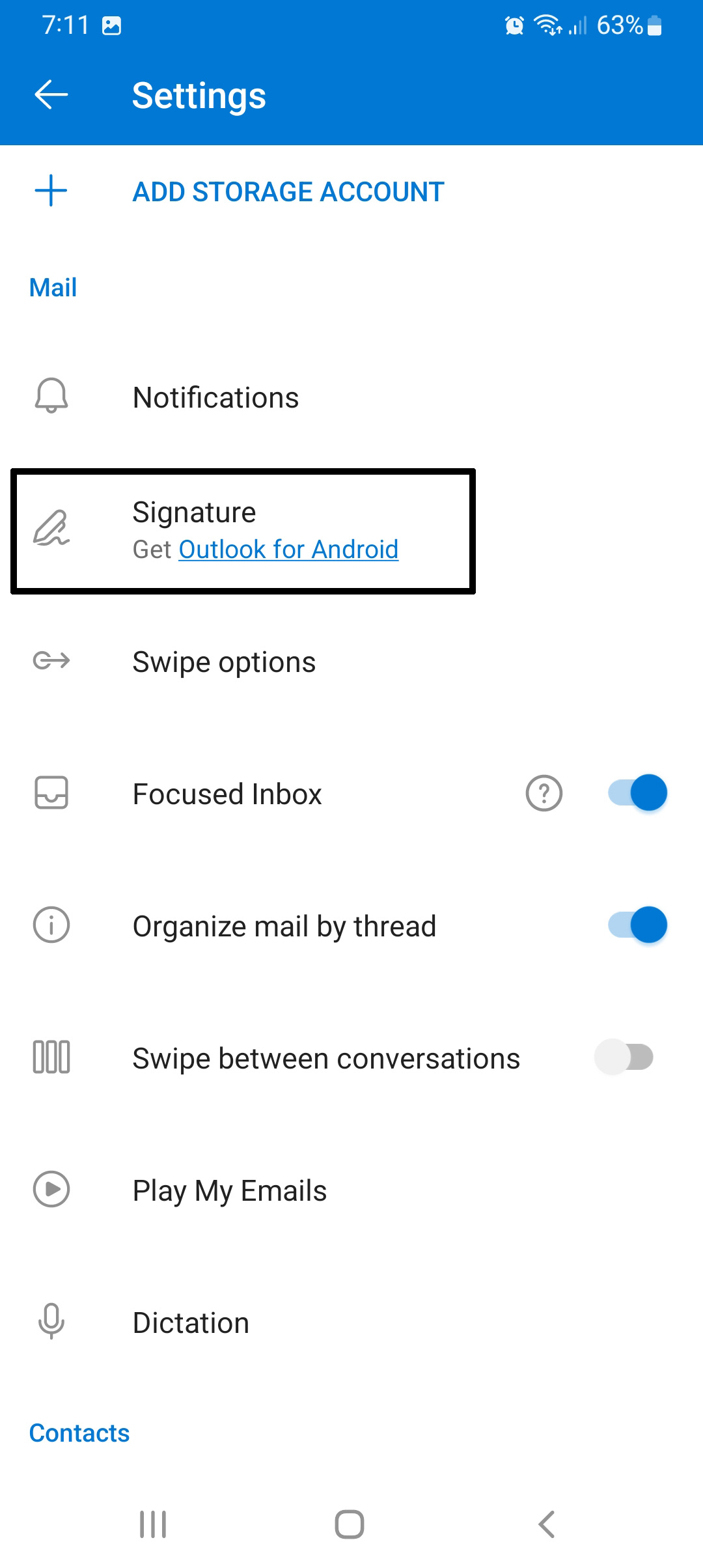 How to add signature in Microsoft Outlook on Android and iOS