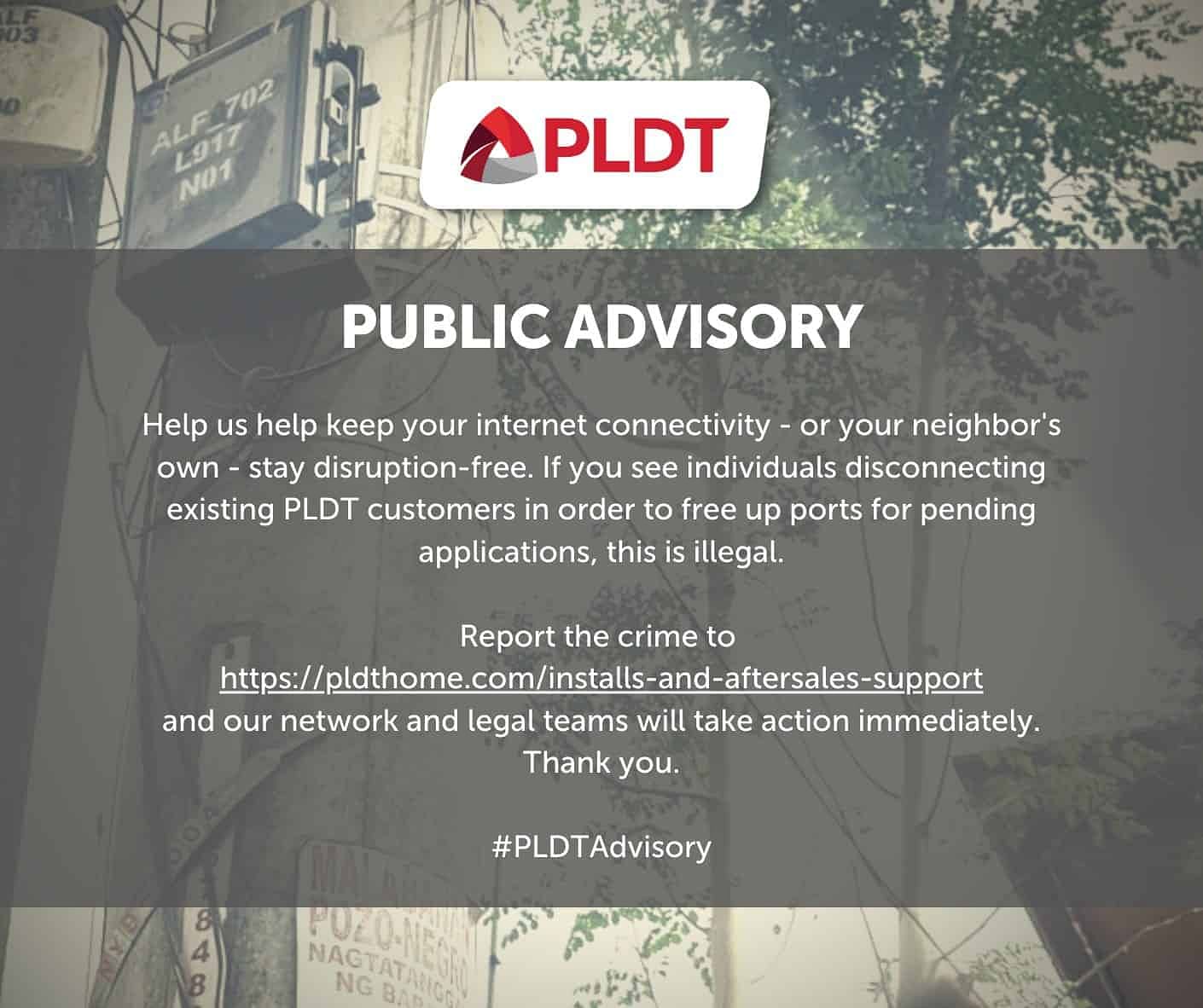 How to Report Cable Theft to PLDT