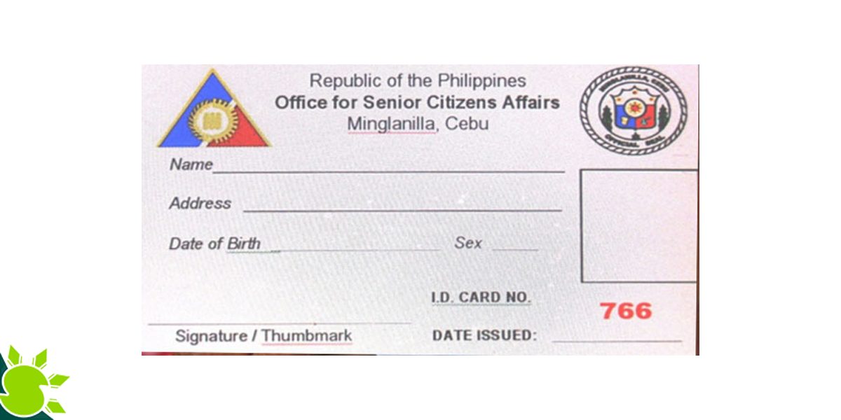Senior Citizen Id Card Sample Philippines 5508