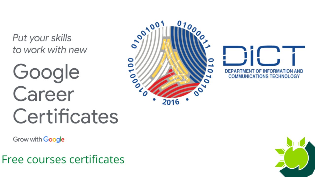 How to get FREE Google Career Certificate in DICT