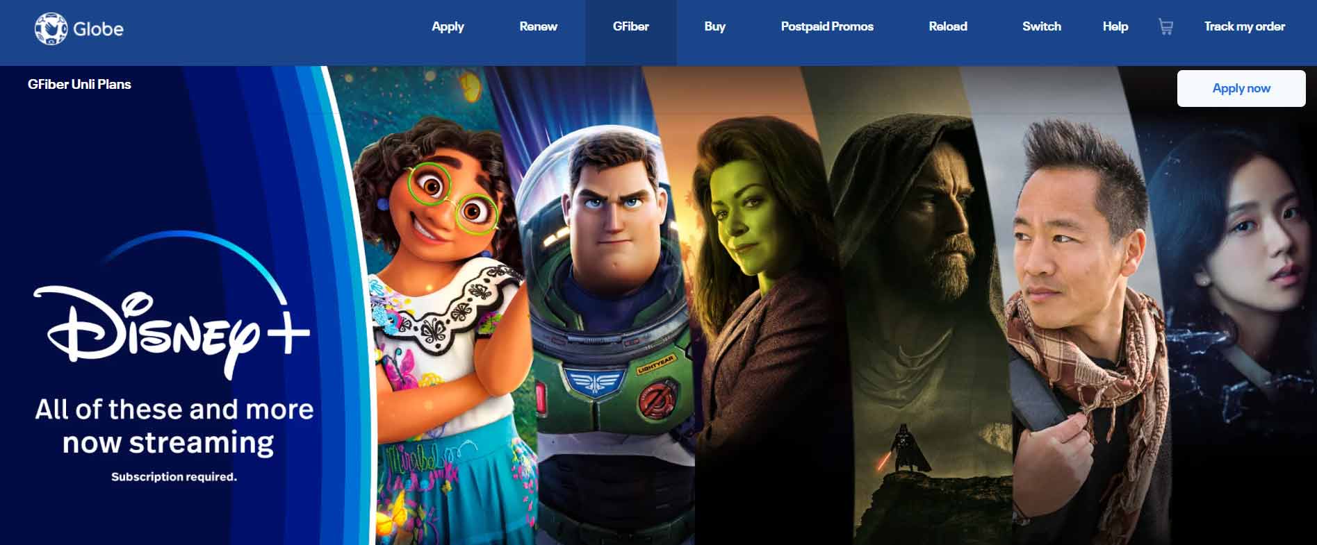 Globe offers GFiber plans with Disney+.