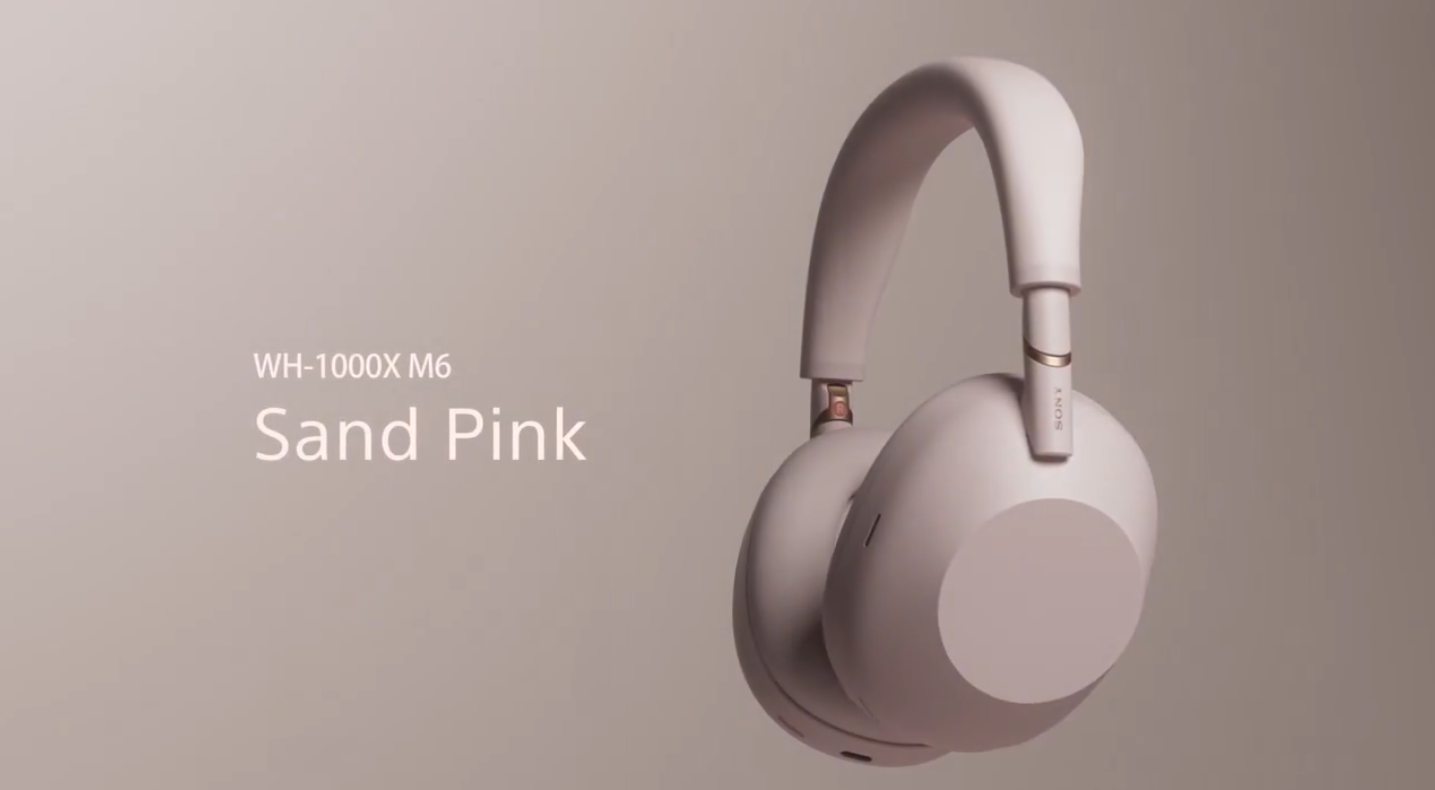 Sony WH-1000XM6 in Sand Pink