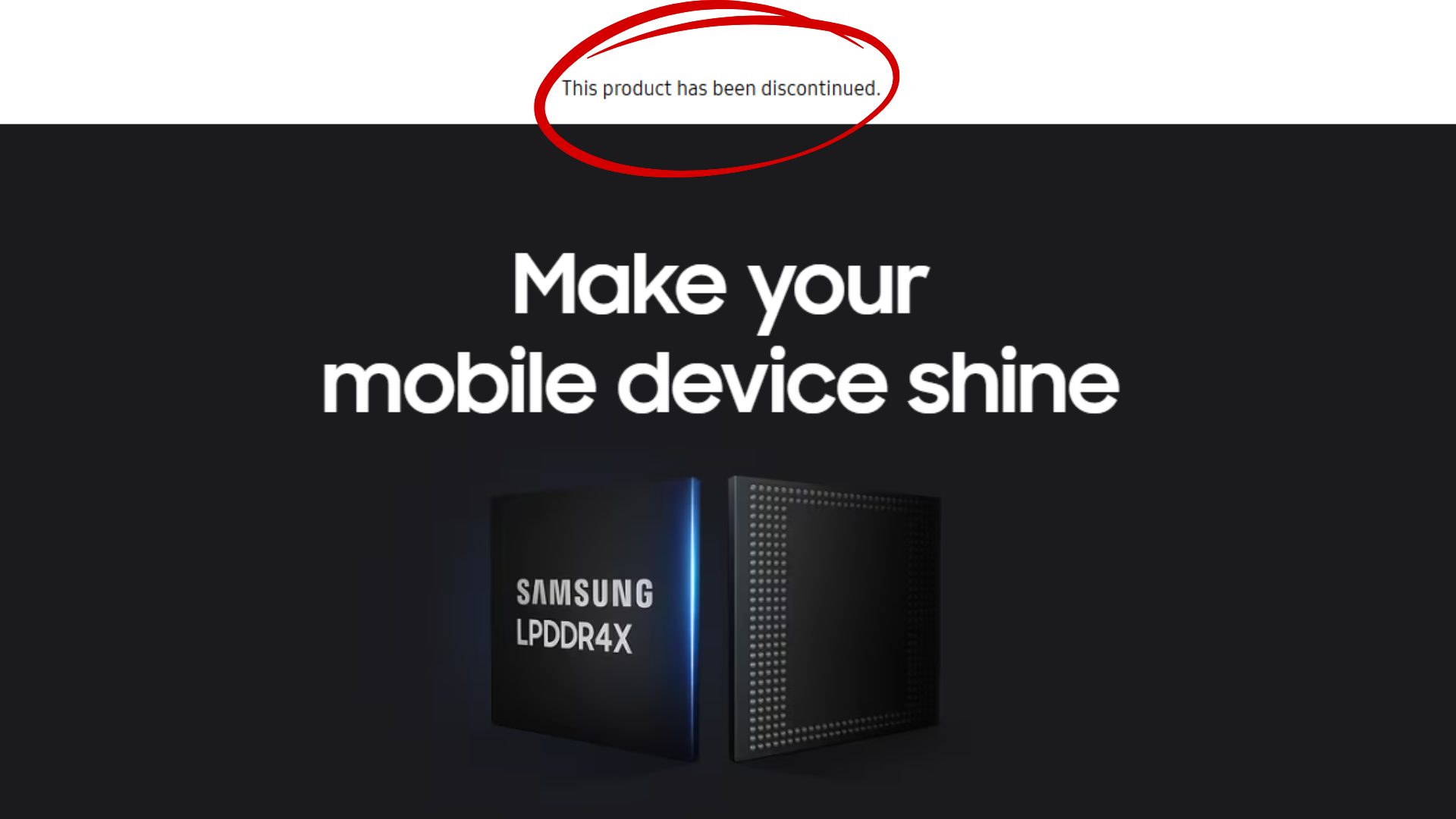 Samsung Discontinues LPDDR4X